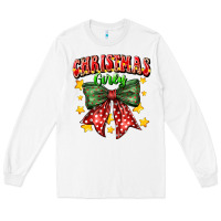 White festive holiday bow design Long Sleeve Tee - CowhideDigitalArt