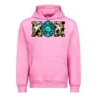 Fuchsia Pink Sunflower Cowhide Turquoise Gemstone Mom Urban Hoodie - Jasminsmagicworld