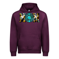 Mauve Wine Sunflower Cowhide Turquoise Gemstone Mom Urban Hoodie - Jasminsmagicworld