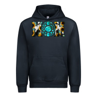 Navy Sunflower Cowhide Turquoise Gemstone Mom Urban Hoodie - Jasminsmagicworld