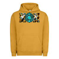 Pigment Peanut Butter Sunflower Cowhide Turquoise Gemstone Mom Urban Hoodie - Jasminsmagicworld