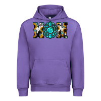 Tulip Sunflower Cowhide Turquoise Gemstone Mom Urban Hoodie - Jasminsmagicworld