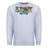 Heather Grey western camo pattern army mom Premium Sweatshirt - Jasminsmagicworld