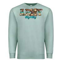 Seafoam western camo pattern army mom Premium Sweatshirt - Jasminsmagicworld