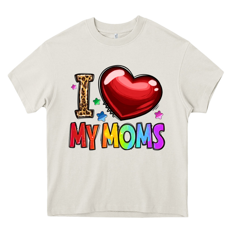 I Love My Moms Heavy Core Tee by OliviaCreatesArt | Teevron