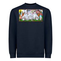 Navy Easter Bunnies Heavyweight Sweatshirt - RanaPortraitStore