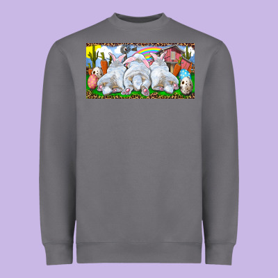 Easter Bunnies Heavyweight Sweatshirt Designed By Ranaportraitstore