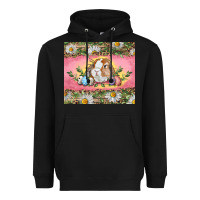 Black Easter bunny and eggs Heavyweight Hoodie - RanaPortraitStore