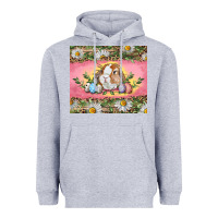 Heather Grey Easter bunny and eggs Heavyweight Hoodie - RanaPortraitStore