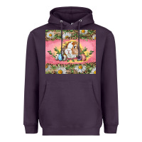 Plum Easter bunny and eggs Heavyweight Hoodie - RanaPortraitStore