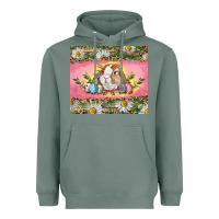 Sage Easter bunny and eggs Heavyweight Hoodie - RanaPortraitStore