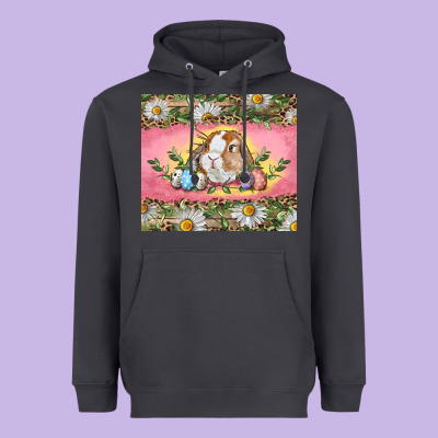 Easter Bunny And Eggs Heavyweight Hoodie Designed By Ranaportraitstore