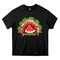 Black watermelon summer rainbow Heavy Core Tee - Jasminsmagicworld
