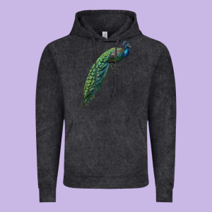 Peacock Vintage Hoodie Designed By Lillyallendesigns