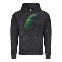 Vintage Black Peacock Vintage Hoodie - LillyAllenDesigns