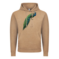 Vintage Coffee Peacock Vintage Hoodie - LillyAllenDesigns