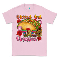 Bubblegum Pink Blessed and taco obsessed Mexico Classic Tee - FaDigitalArtStudio