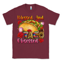 Burgundy Blessed and taco obsessed Mexico Classic Tee - FaDigitalArtStudio