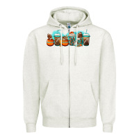 Oatmeal Heather american football coffee cups Zipper Hoodie - Jasminsmagicworld