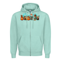 Seafoam american football coffee cups Zipper Hoodie - Jasminsmagicworld