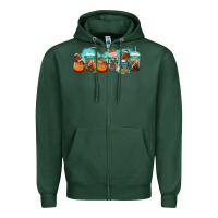 Sports Green american football coffee cups Zipper Hoodie - Jasminsmagicworld