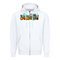 White american football coffee cups Zipper Hoodie - Jasminsmagicworld