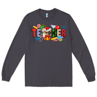Smoke Christmas teacher Long Sleeve Tee - CowhideDigitalArt