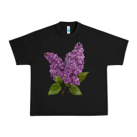 Black Purple Lilac Flower Urban Heavy Tee - LillyAllenDesigns