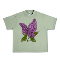 Oil Green Purple Lilac Flower Urban Heavy Tee - LillyAllenDesigns