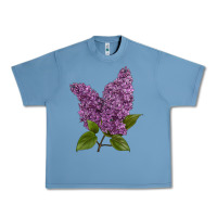 Pebble Blue Purple Lilac Flower Urban Heavy Tee - LillyAllenDesigns