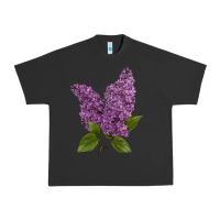 Pigment Black Purple Lilac Flower Urban Heavy Tee - LillyAllenDesigns