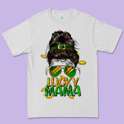 Lucky Mama St. Patricks Day Premium Tee Designed By Fadigitalartstudio