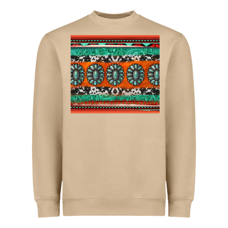 Turquoise Gemstone Western Heavyweight Sweatshirt by Jasminsmagicworld | Teevron