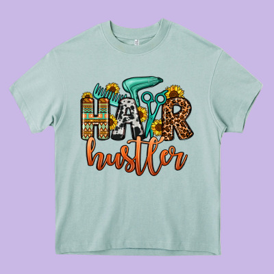 Hair Hustler Heavy Core Tee Designed By Oliviacreatesart