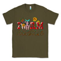 Army Green farm mama with pigs Classic Tee - Artiststas