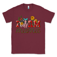 Burgundy farm mama with pigs Classic Tee - Artiststas