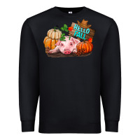 Black Hello fall pig Premium Sweatshirt - RanaPortraitStore