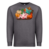 Charcoal Heather Hello fall pig Premium Sweatshirt - RanaPortraitStore