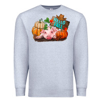 Heather Grey Hello fall pig Premium Sweatshirt - RanaPortraitStore