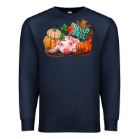 Navy Hello fall pig Premium Sweatshirt - RanaPortraitStore