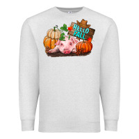 Oatmeal Heather Hello fall pig Premium Sweatshirt - RanaPortraitStore