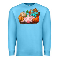 Ocean Blue Hello fall pig Premium Sweatshirt - RanaPortraitStore