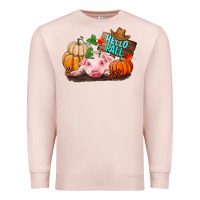 Pale Pink Hello fall pig Premium Sweatshirt - RanaPortraitStore