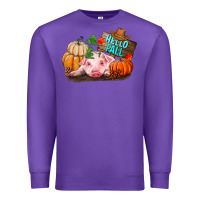 Purple Hello fall pig Premium Sweatshirt - RanaPortraitStore