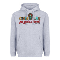 Heather Grey christmas for god so loved john 3 16 Heavyweight Hoodie - Jasminsmagicworld