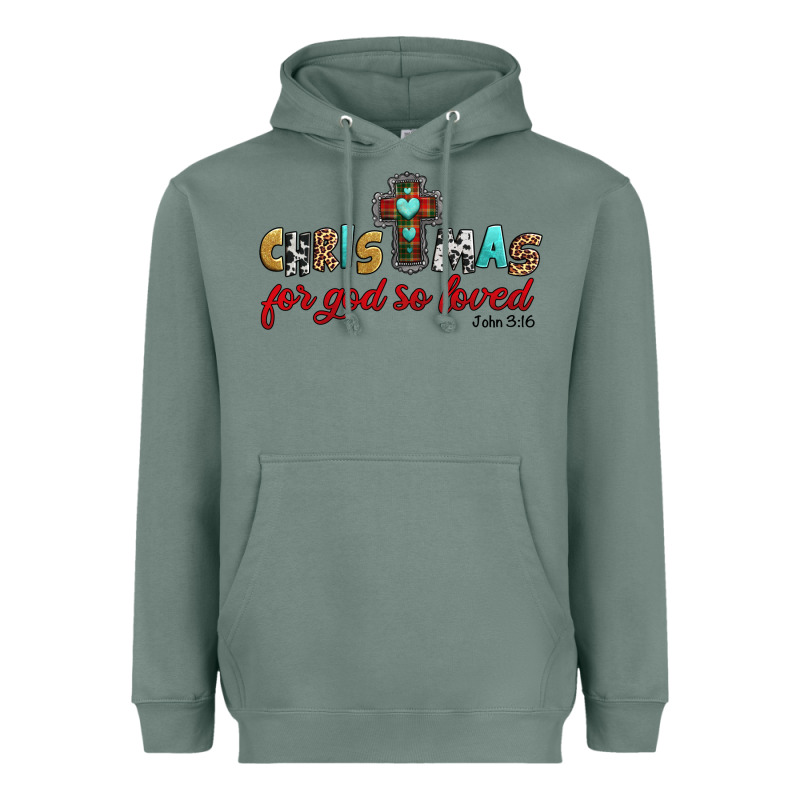 Christmas For God So Loved John 3 16 Heavyweight Hoodie by Jasminsmagicworld | Teevron