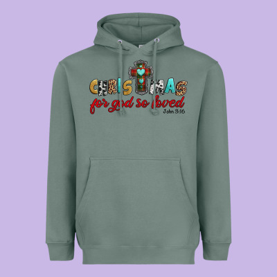 Christmas For God So Loved John 3 16 Heavyweight Hoodie Designed By Jasminsmagicworld