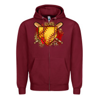 Burgundy softball home plate Zipper Hoodie - Jasminsmagicworld