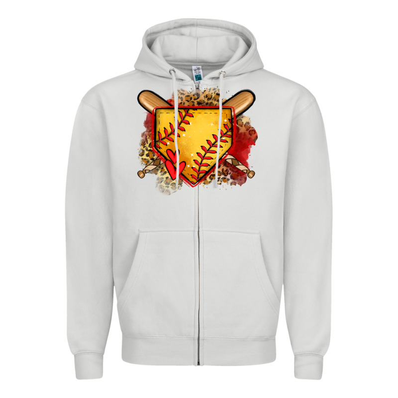 Softball Home Plate Zipper Hoodie by Jasminsmagicworld | Teevron