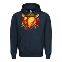 Navy softball home plate Zipper Hoodie - Jasminsmagicworld